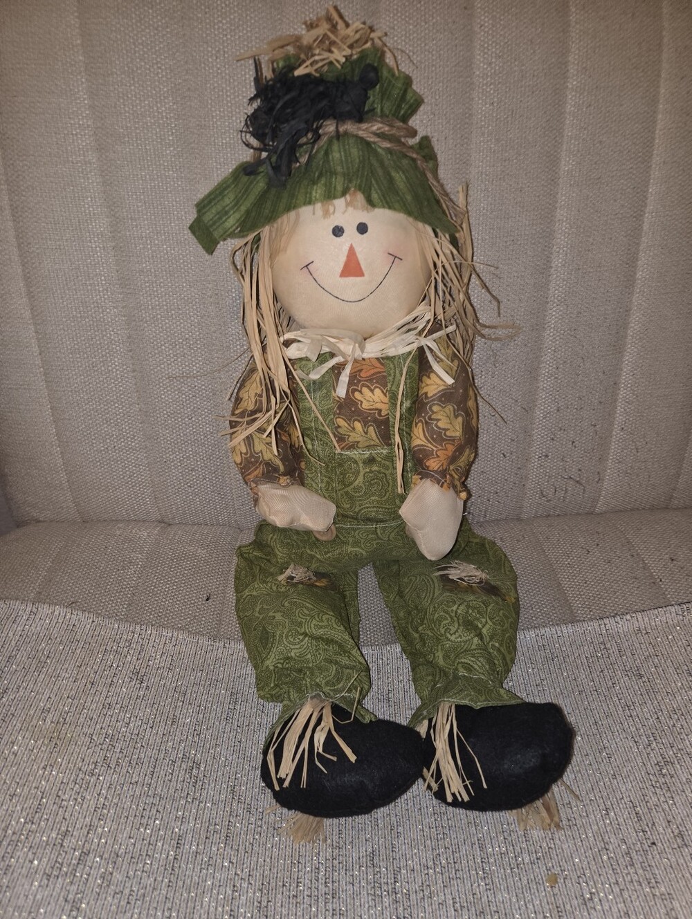 Harvest Green Scarecrow Figurine Holiday Decor